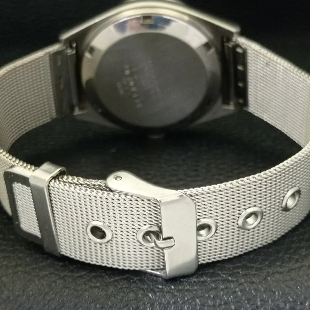 Vintage 1987 Citizen Automatic Mens Silver Watch W/daydate & Patina accents